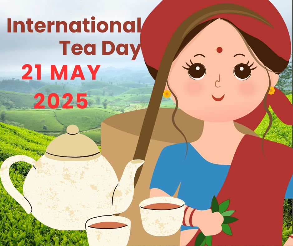 Neutral Illustrated International Tea Day Facebook Post